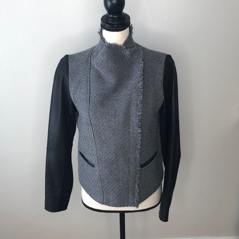 Vince Tweed and Leather jacket - Picture 5 of 13